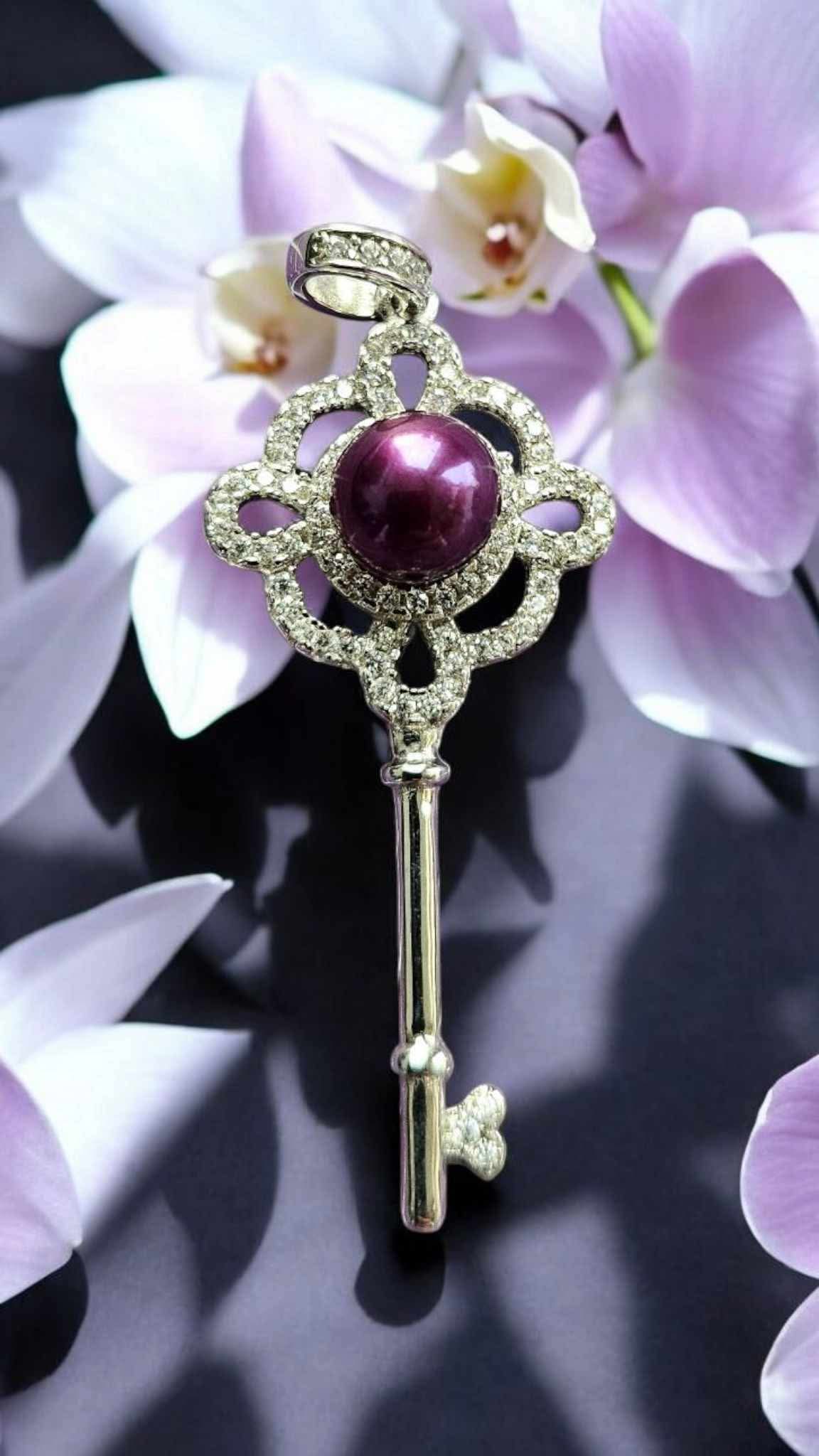 Sterling silver skeleton key