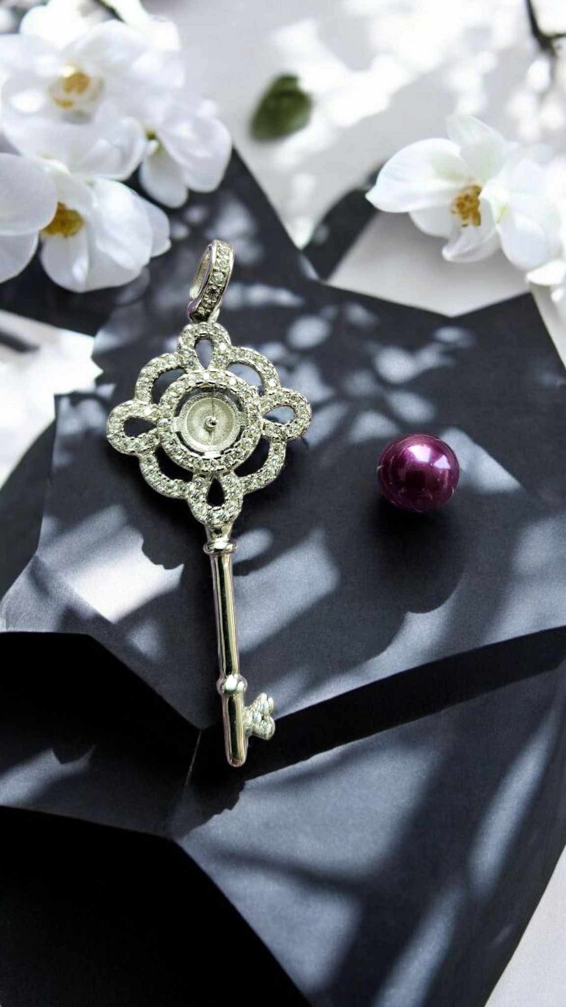 Sterling silver skeleton key