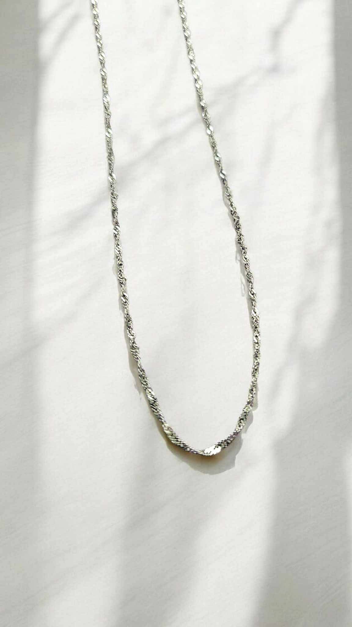 Sterling silver water wave chain