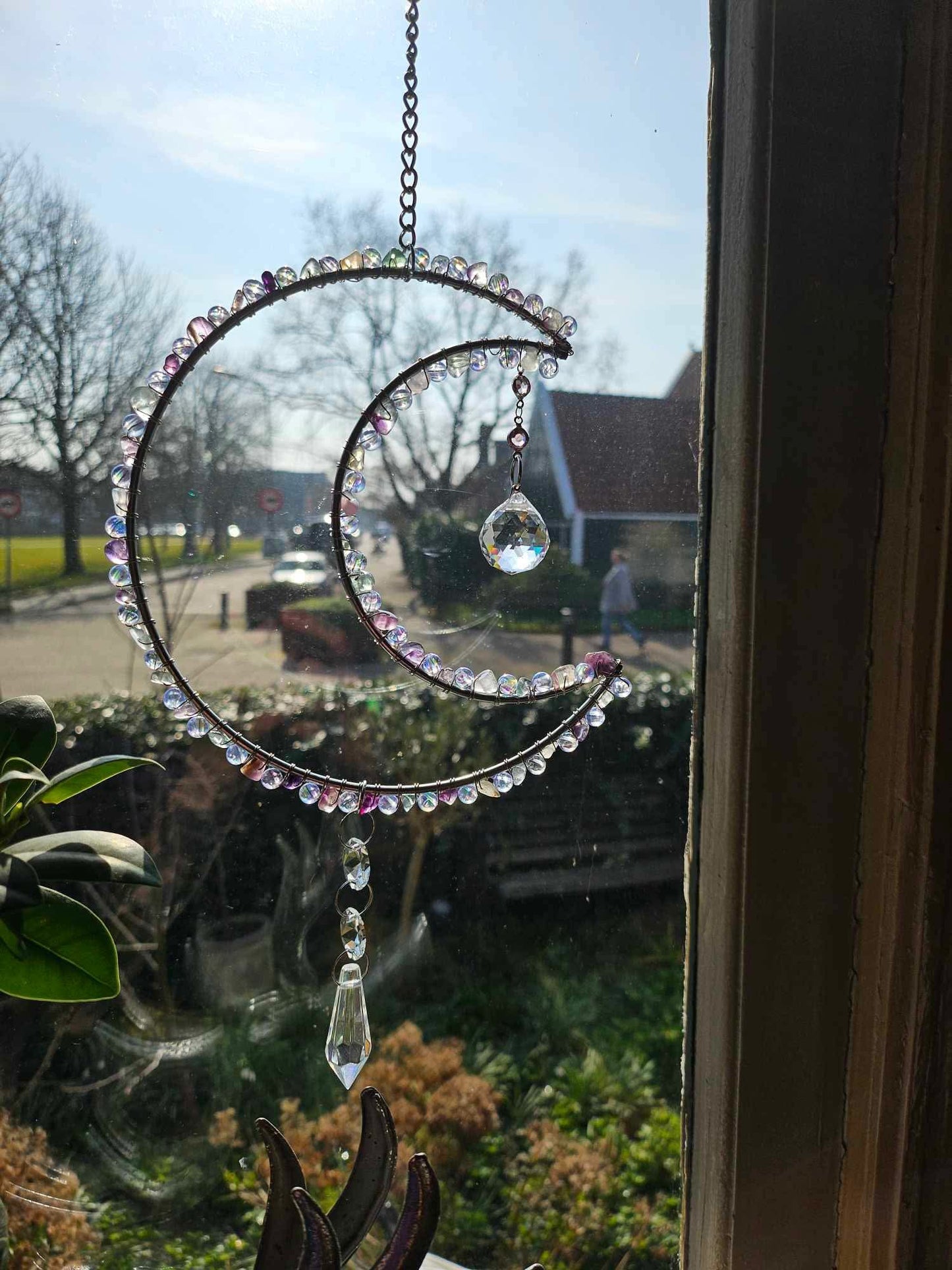 Suncatcher moon fluorite